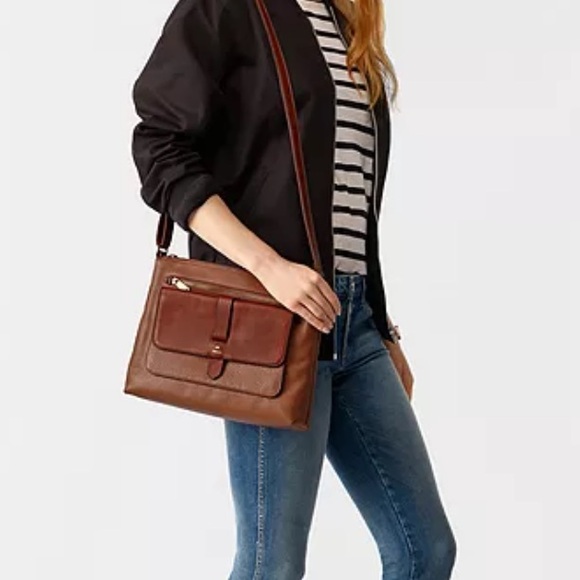 Fossil Kinley Crossbody Brown Leather Bag - Picture 5 of 17